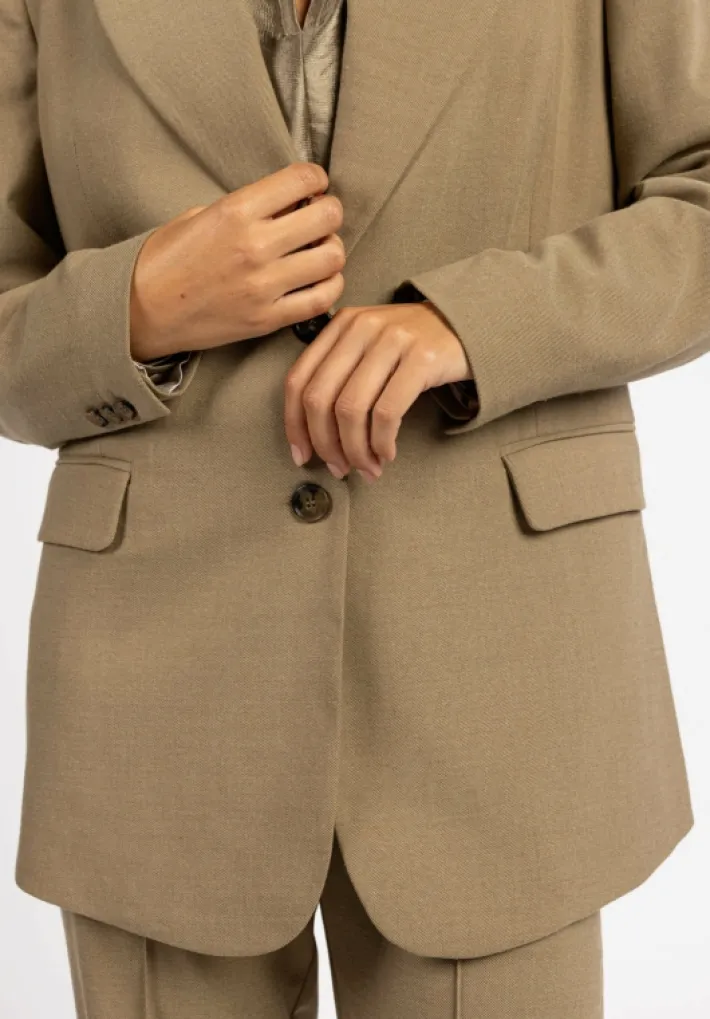 AAIKO Suits | Blazers<Amanda Blazer Taupe