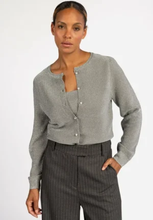 AAIKO Party Collection | Knitwear<Beth Vest Zilver