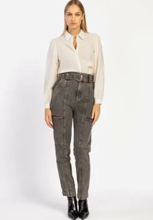 AAIKO Broeken<Bibi Denim Broek Grijs