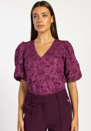 AAIKO Party Collection | Blouses<Cary Blouse Burgundy