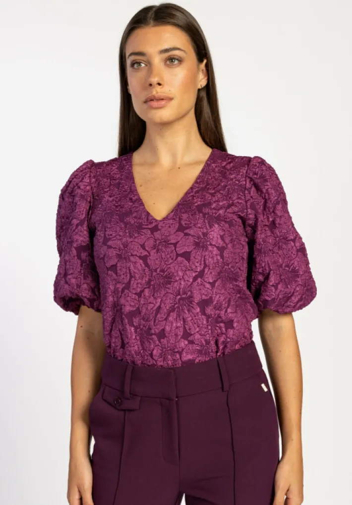 AAIKO Party Collection | Blouses<Cary Blouse Burgundy