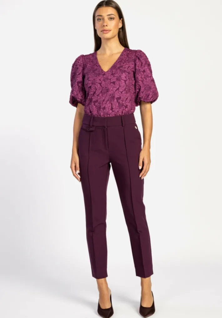 AAIKO Party Collection | Blouses<Cary Blouse Burgundy
