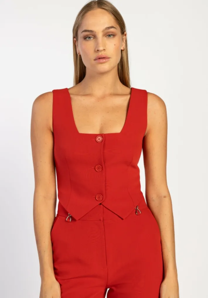 AAIKO Suits | Sustainable Styles<Cato Gilet Rood