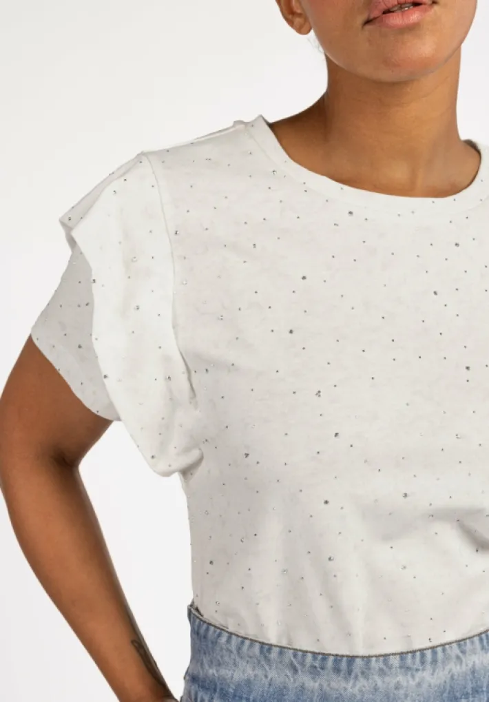 AAIKO Tops<Cora Strass Top Wit