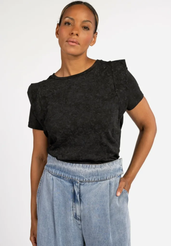 AAIKO Tops<Cora Strass Top Zwart