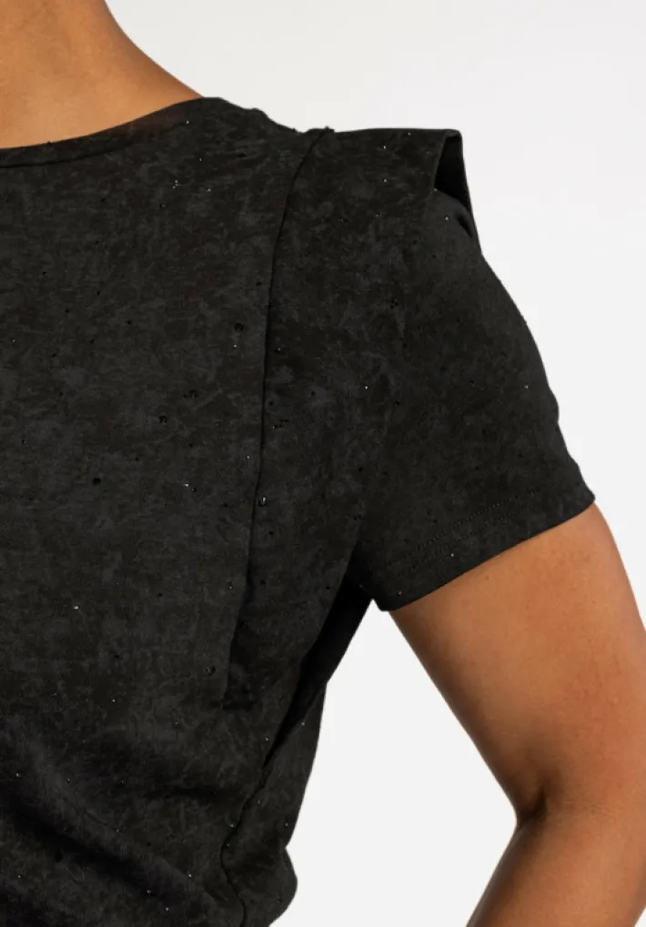 AAIKO Tops<Cora Strass Top Zwart