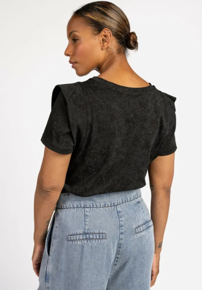 AAIKO Tops<Cora Strass Top Zwart