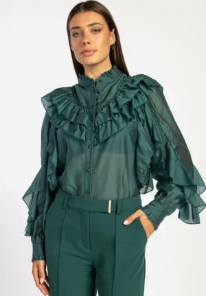AAIKO Party Collection | Blouses<Daria Blouse Zeegroen