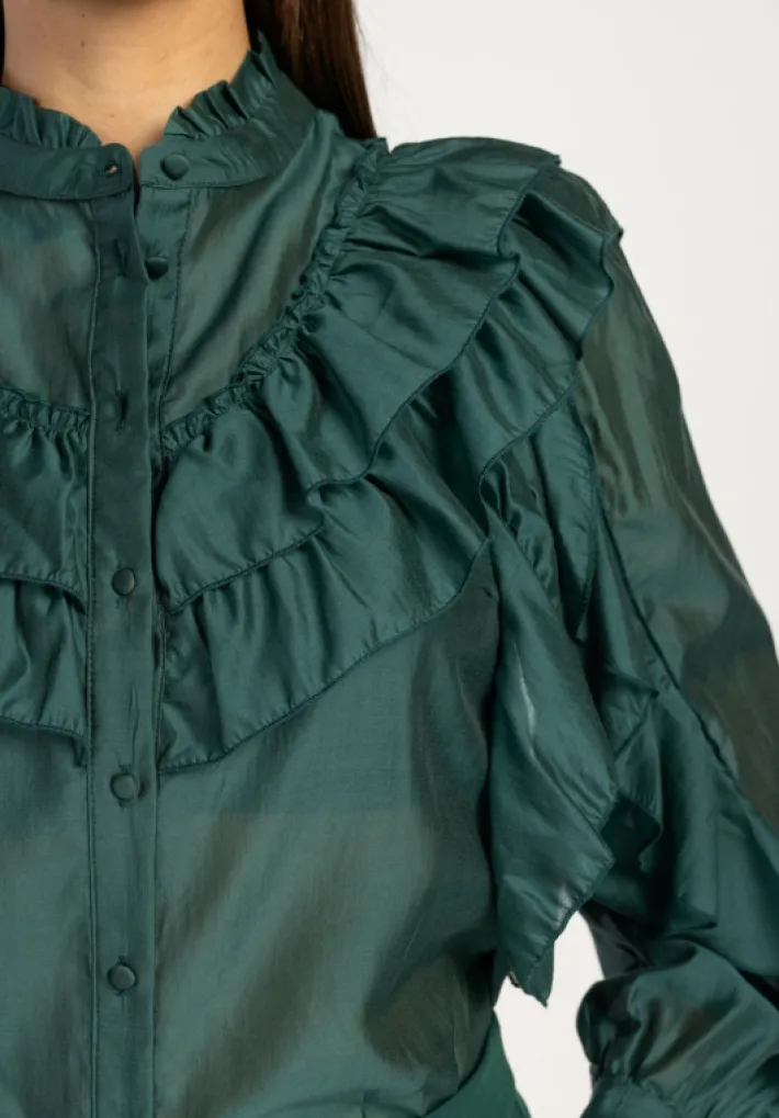 AAIKO Party Collection | Blouses<Daria Blouse Zeegroen