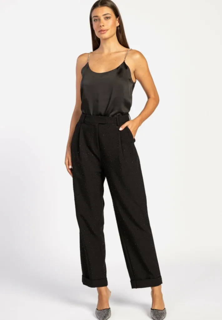 AAIKO Party Collection | Suits<Ebba Strass Broek Zwart