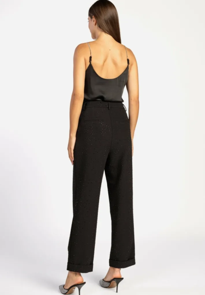 AAIKO Party Collection | Suits<Ebba Strass Broek Zwart