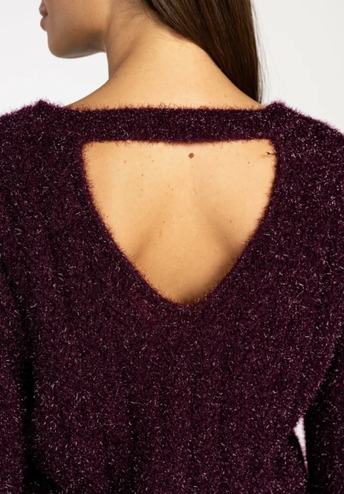 AAIKO Party Collection | Knitwear<Femme Trui Burgundy