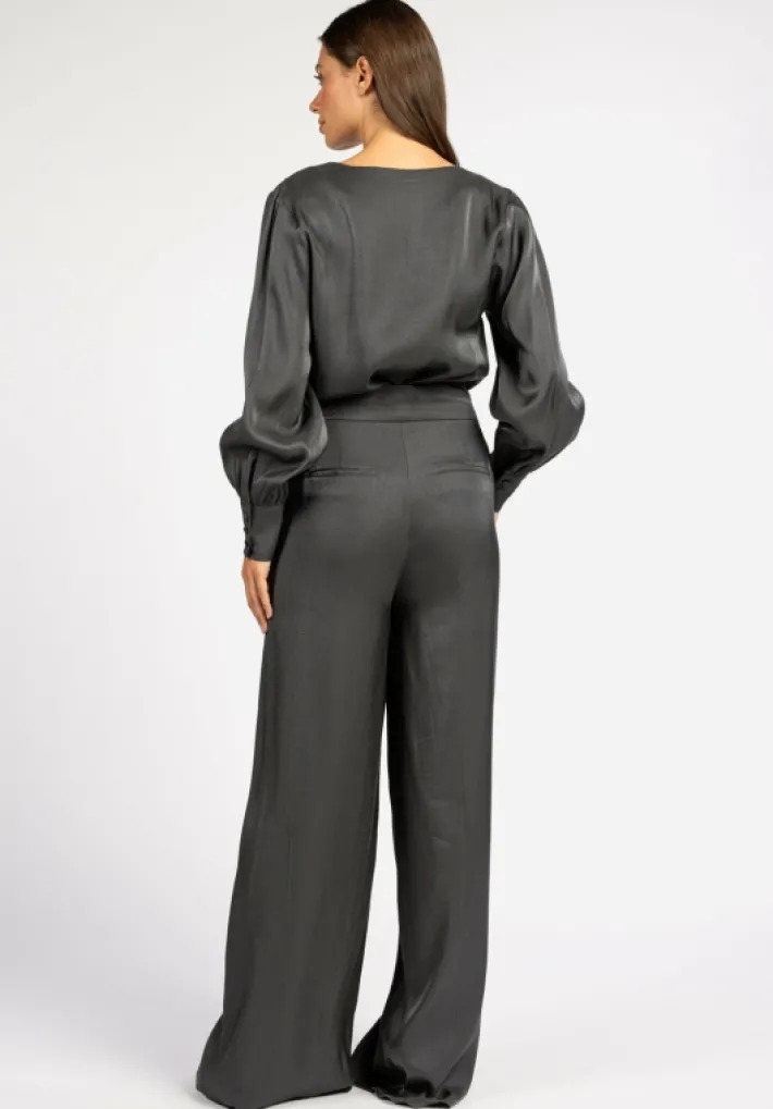 AAIKO Party Collection | Broeken<Giani Shimmery Broek Grijs
