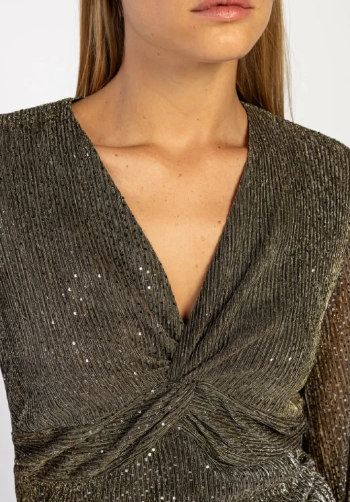 AAIKO Party Collection | Jurken<Gwen Mesh Jurk Goud
