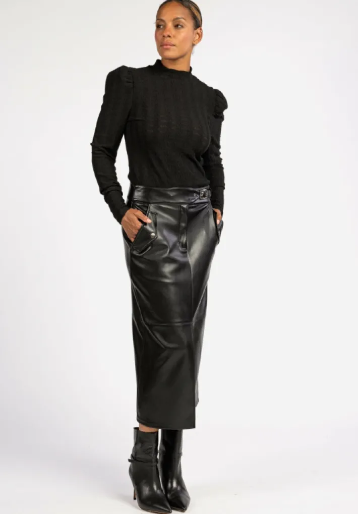 AAIKO Tops<Ivona Zig-Zag Top Zwart