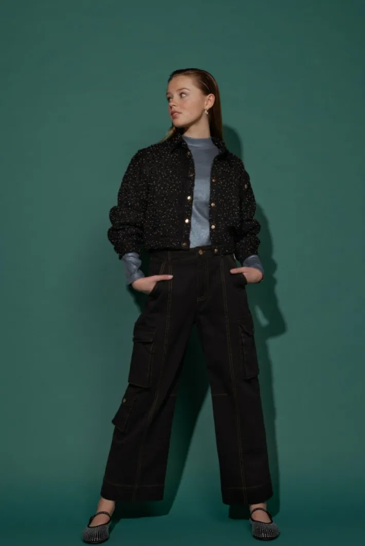 AAIKO Trousers | Broeken<Jutta Cargo Broek Zwart