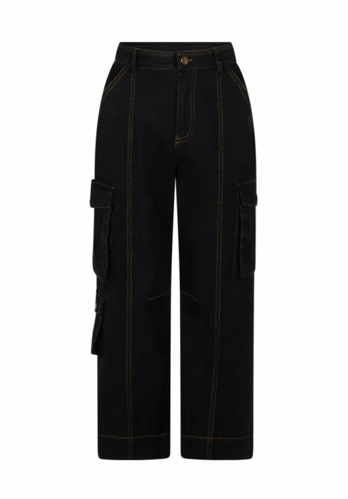 AAIKO Trousers | Broeken<Jutta Cargo Broek Zwart