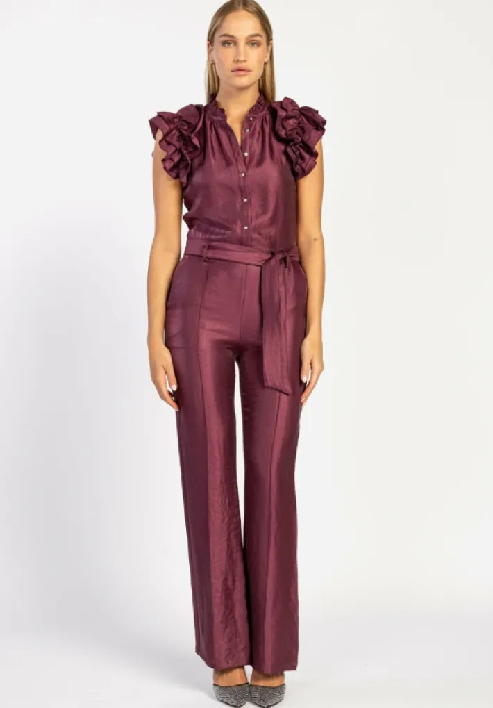 AAIKO Party Collection | Jumpsuits<Leila Jumpsuit Burgundy
