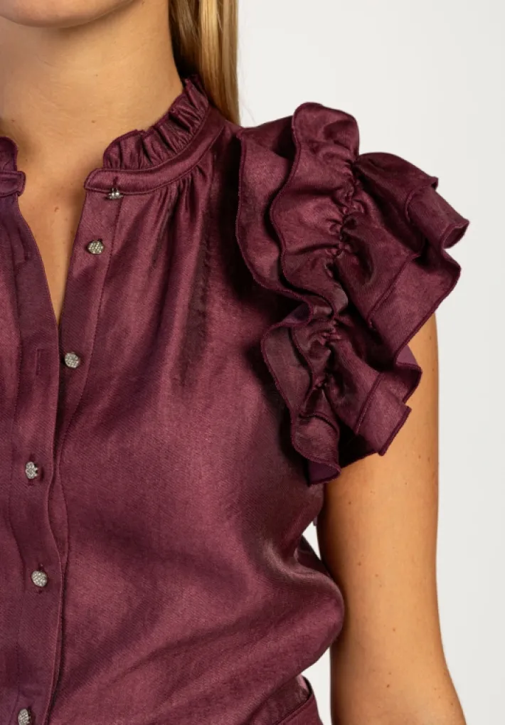 AAIKO Party Collection | Jumpsuits<Leila Jumpsuit Burgundy