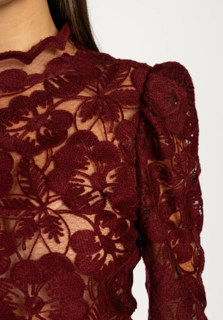 AAIKO Party Collection | Tops<Muze Top Bordeaux