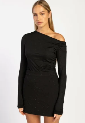 AAIKO Party Collection | Rokken<Nasma Strass Rok Zwart
