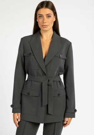 AAIKO Suits | Blazers<Noa Blazer Grijs/Groen