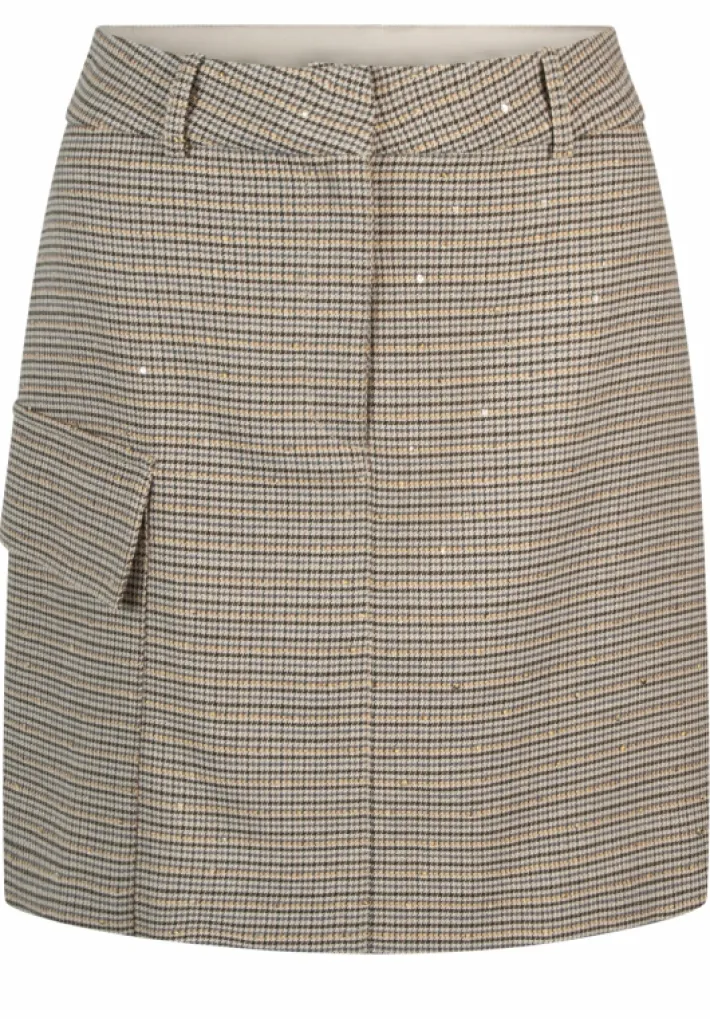AAIKO Party Collection | Rokken<Pascale Tweed Rok Beige