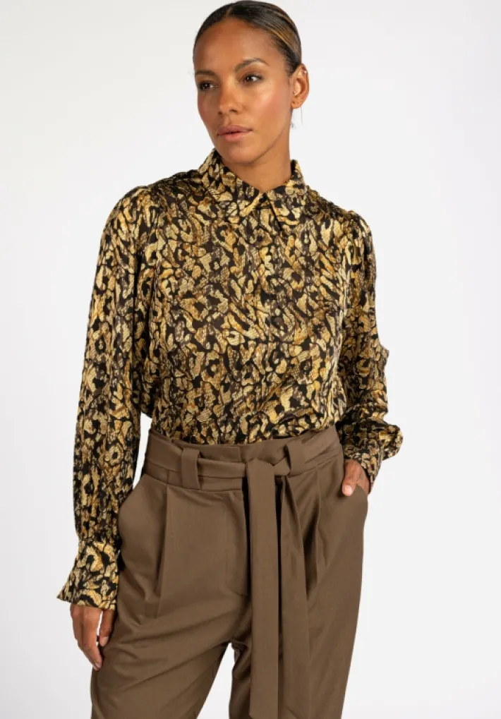 AAIKO Blouses<Pillar Blouse Goud