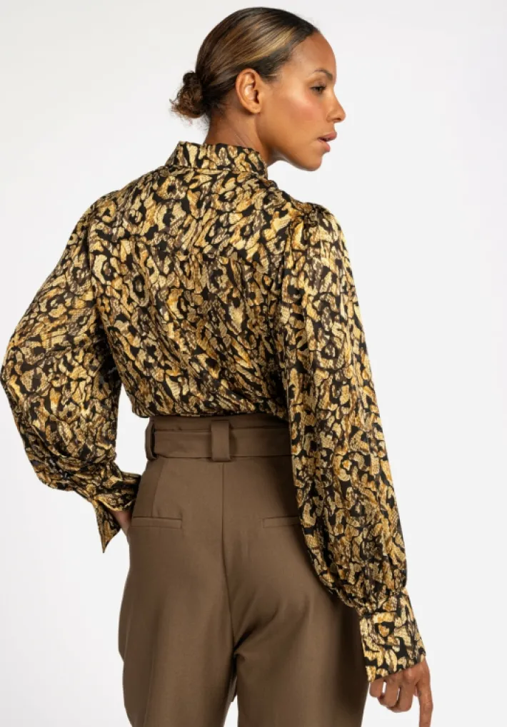 AAIKO Blouses<Pillar Blouse Goud