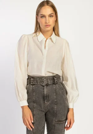 AAIKO Blouses<Pillar Chain Blouse Wit