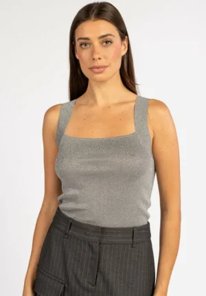 AAIKO Party Collection | Tops<Quin Top Zilver