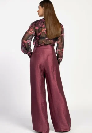AAIKO Party Collection | Broeken<Rocia Shine Broek Burgundy