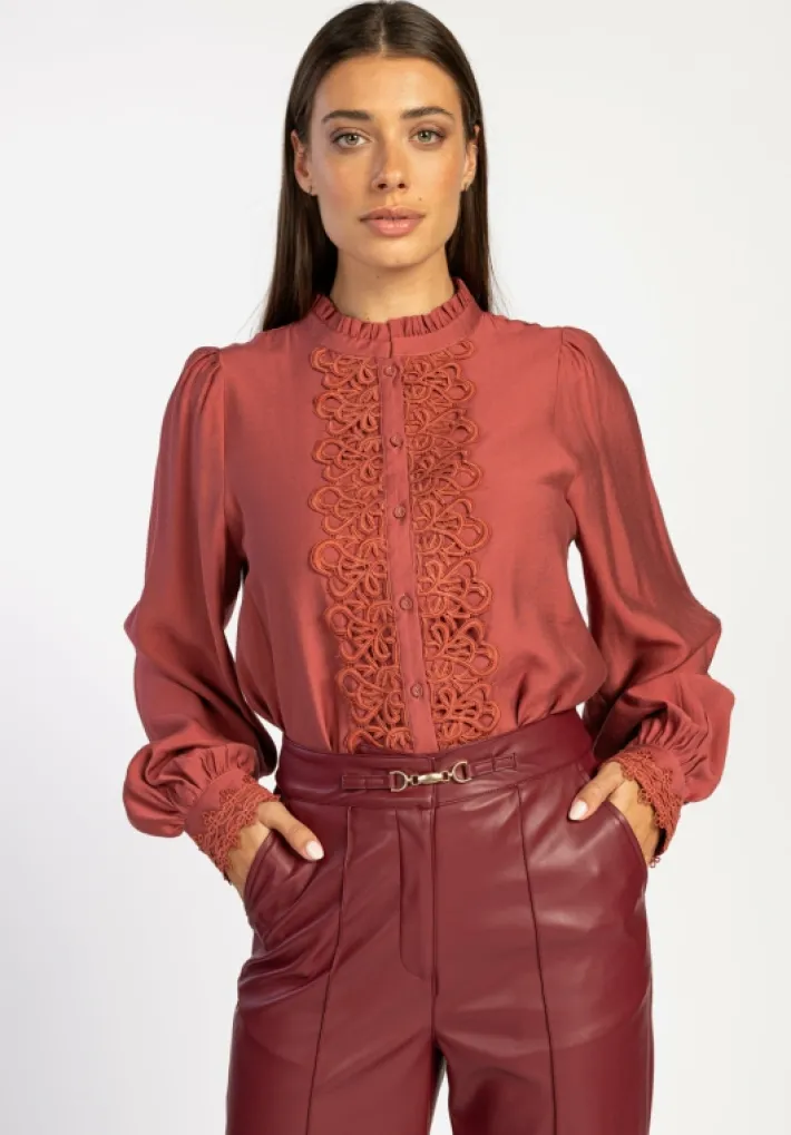 AAIKO Party Collection | Broeken<Sonja Broek Bordeaux