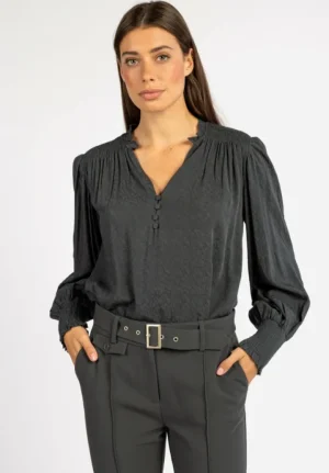 AAIKO Blouses | Sustainable Styles<Stella Blouse Grijs