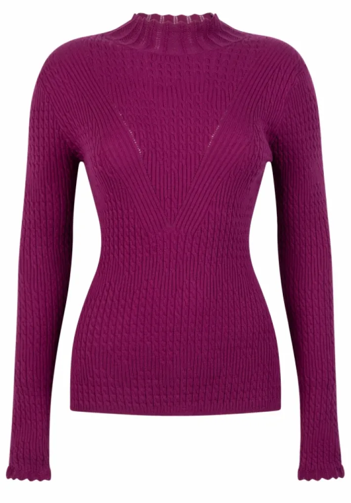 AAIKO Tops | Knitwear<Vida Top Burgundy
