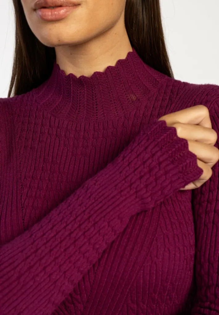 AAIKO Tops | Knitwear<Vida Top Burgundy