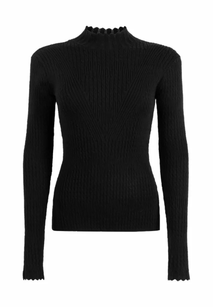 AAIKO Tops | Knitwear<Vida Top Zwart